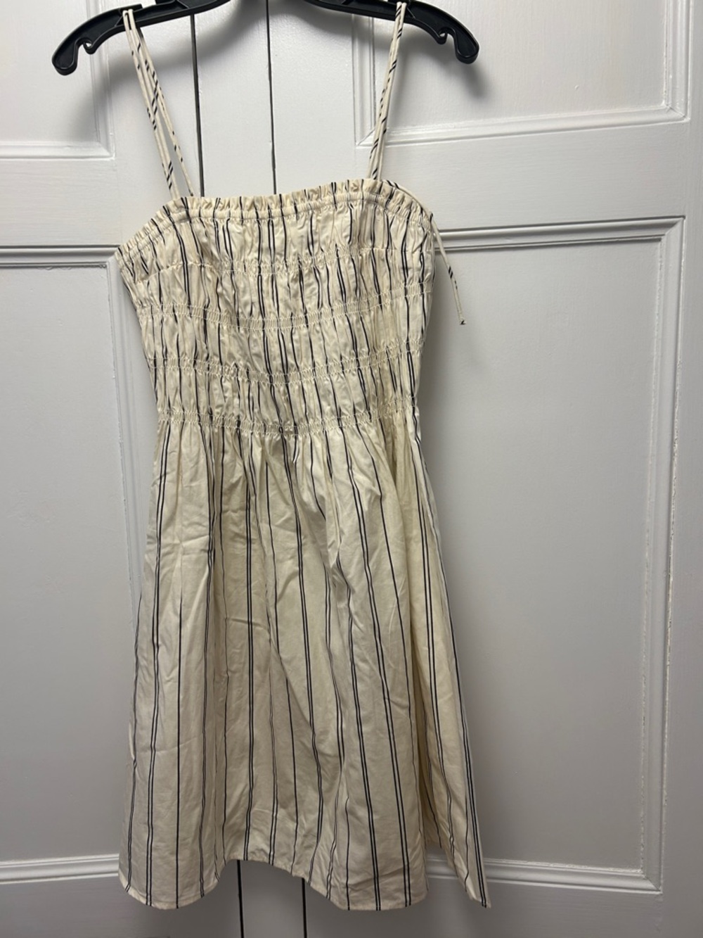 Divided Cream and Black Striped Midi Dress